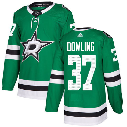 Adidas Men Dallas Stars #37 Justin Dowling Green Home Authentic Stitched NHL Jersey